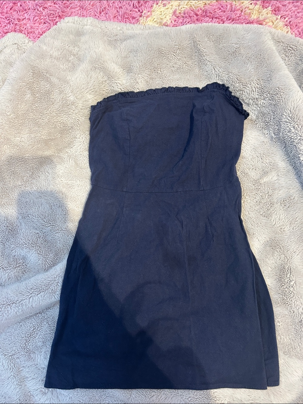 Strapless Navy Blue Women's Dress by Lottie moss and Pacsun